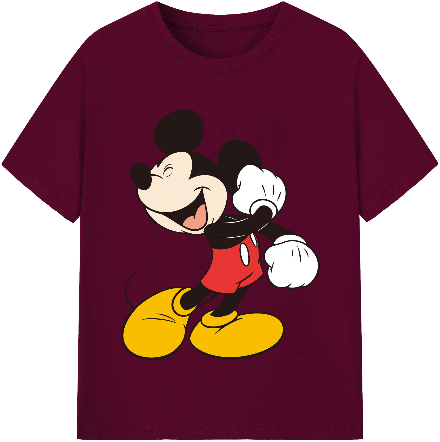 （画像用） ミッキーマウス Mickey Mouse レディースカジュアルプリントTシャツ（綿100％）